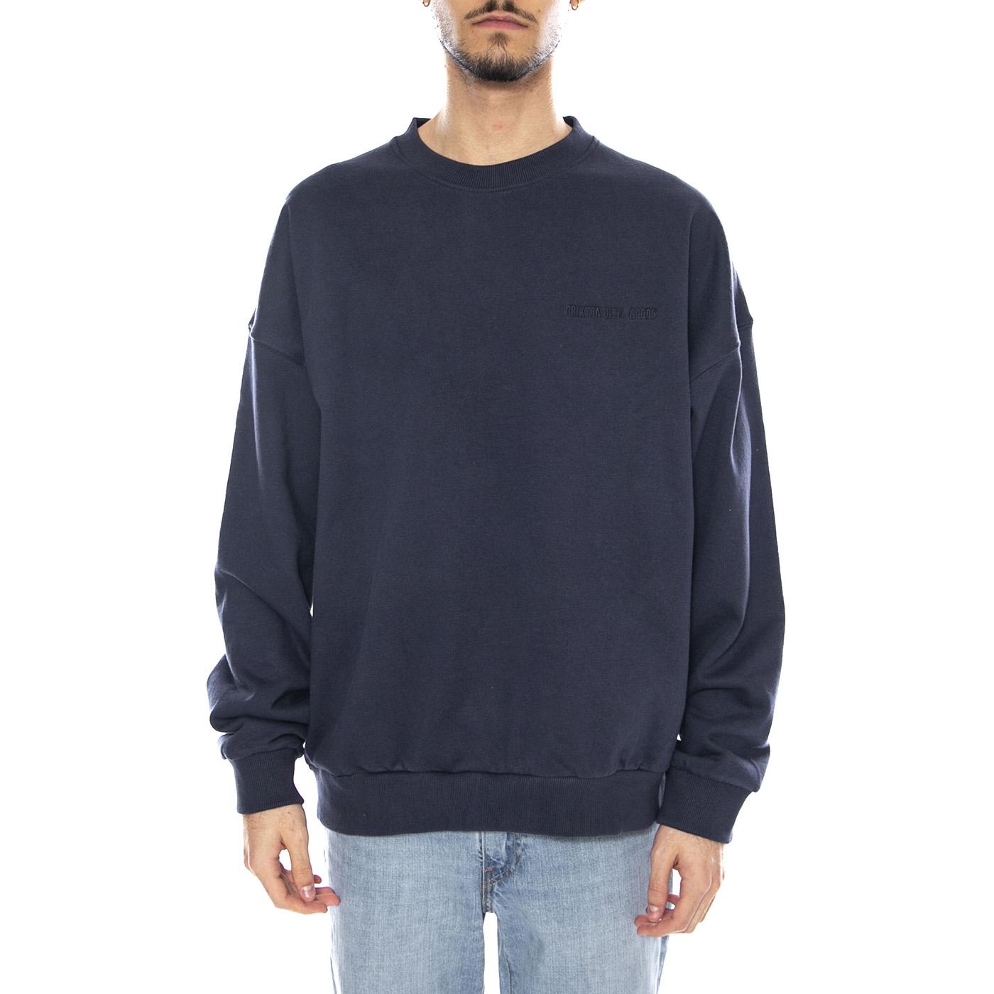 Embroidered Heavy Weight Crew -- Maglione Uomo Washed Navy Blu 22696 WANAV BRIXTON 