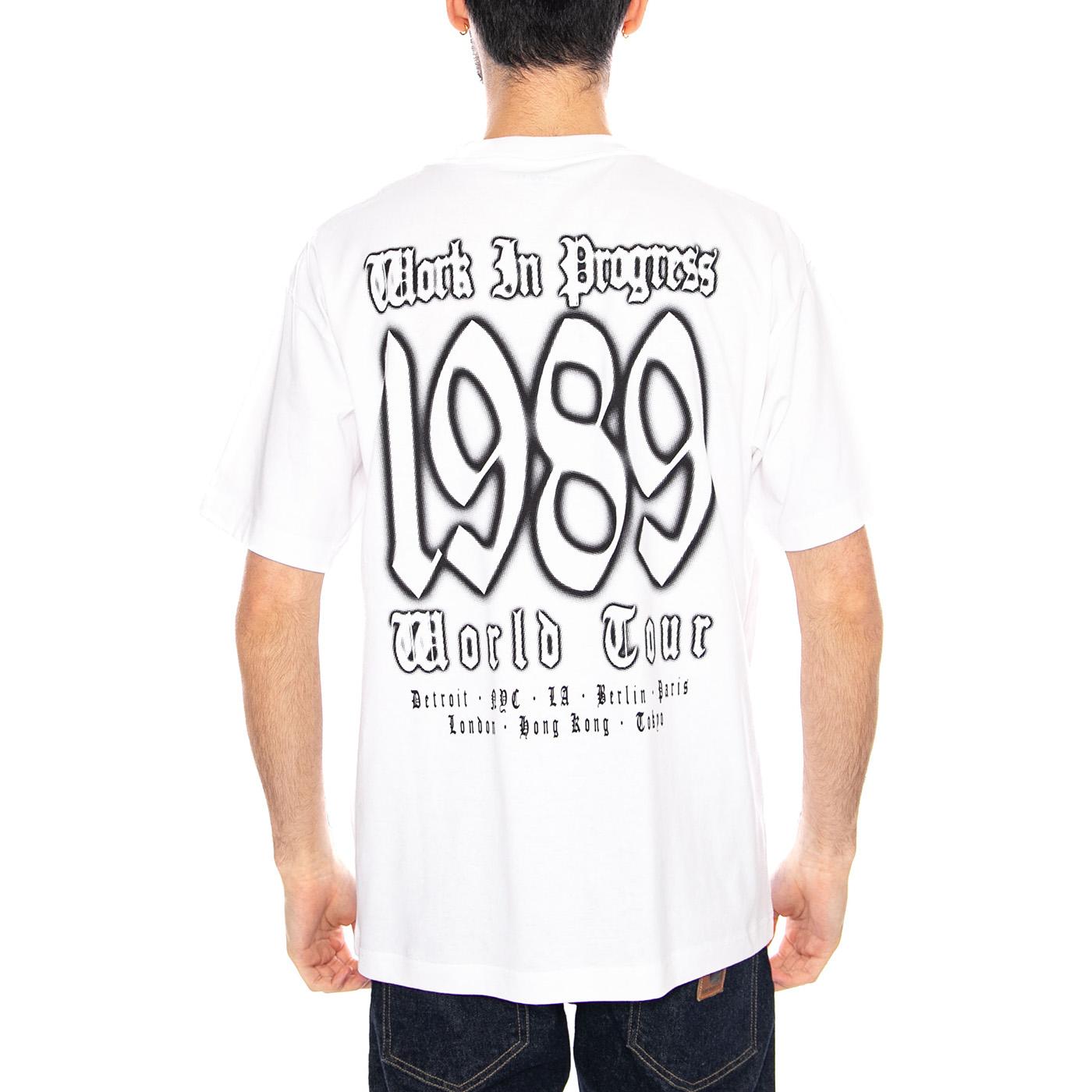 S/S World Tour T-Shirt White - Maglietta Girocollo Uomo Bianca I036236 02XX CARHARTT WIP 