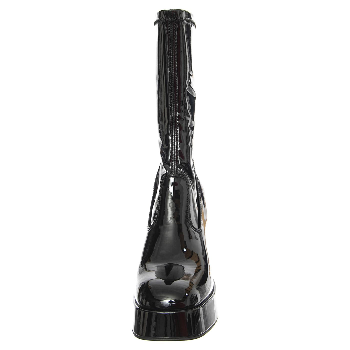 Hedonist Black Stretch Patent PU - Stivali Donna Neri WSSHEDONIST-BLK  WINDSOR SMITH 