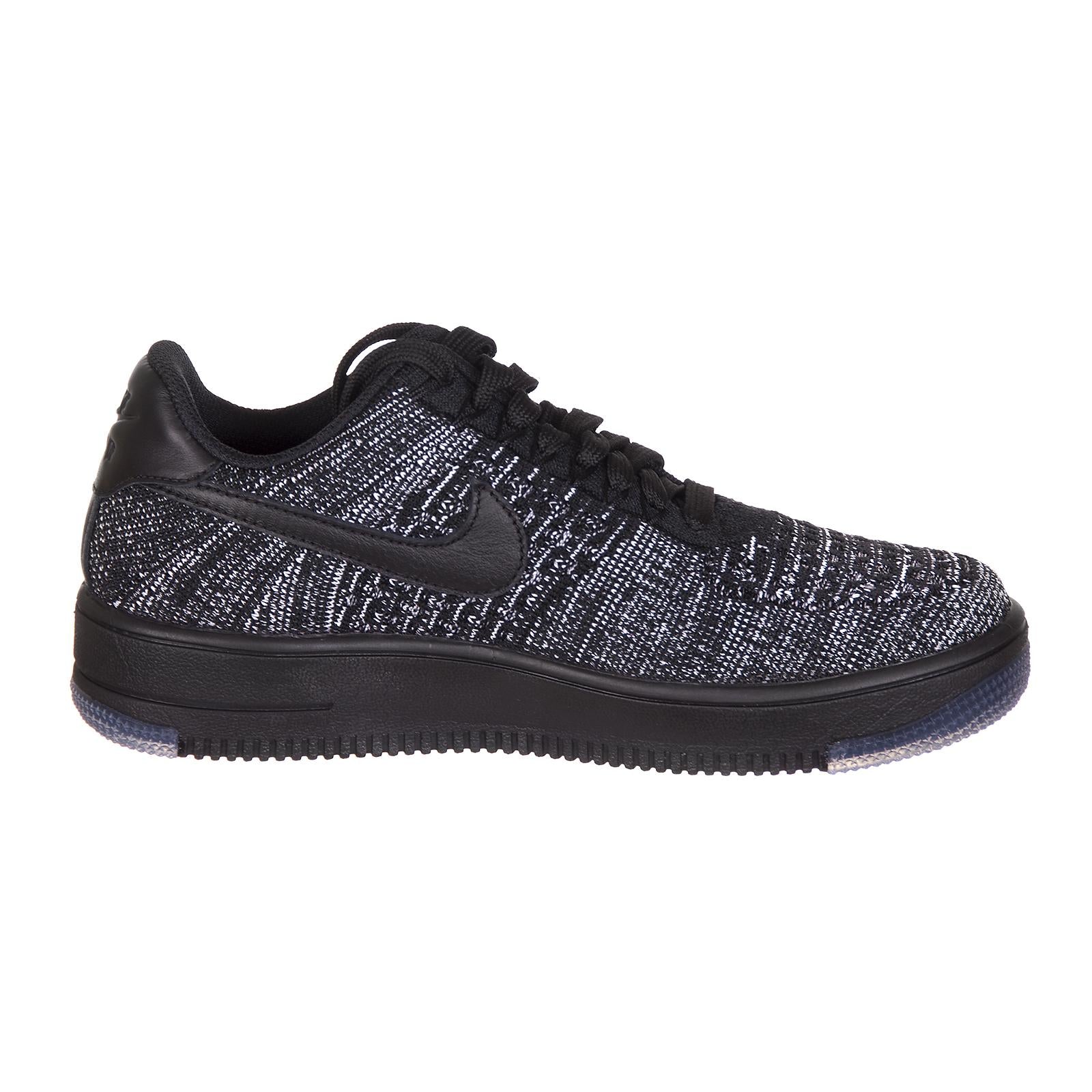 NIKE AIR FORCE 1 FLYKNIT LOW BLACK/BLACK-WHITE 93369_4  NIKE 