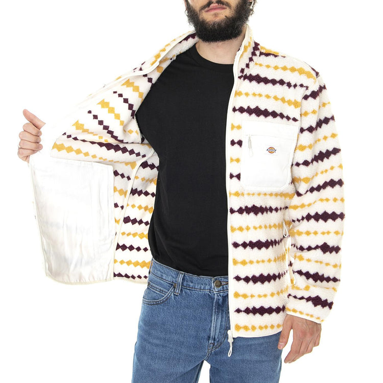 Falkville Fleece Ecru - Felpa con Zip Uomo Multicolore DK0A4XYNECR1  DICKIES 