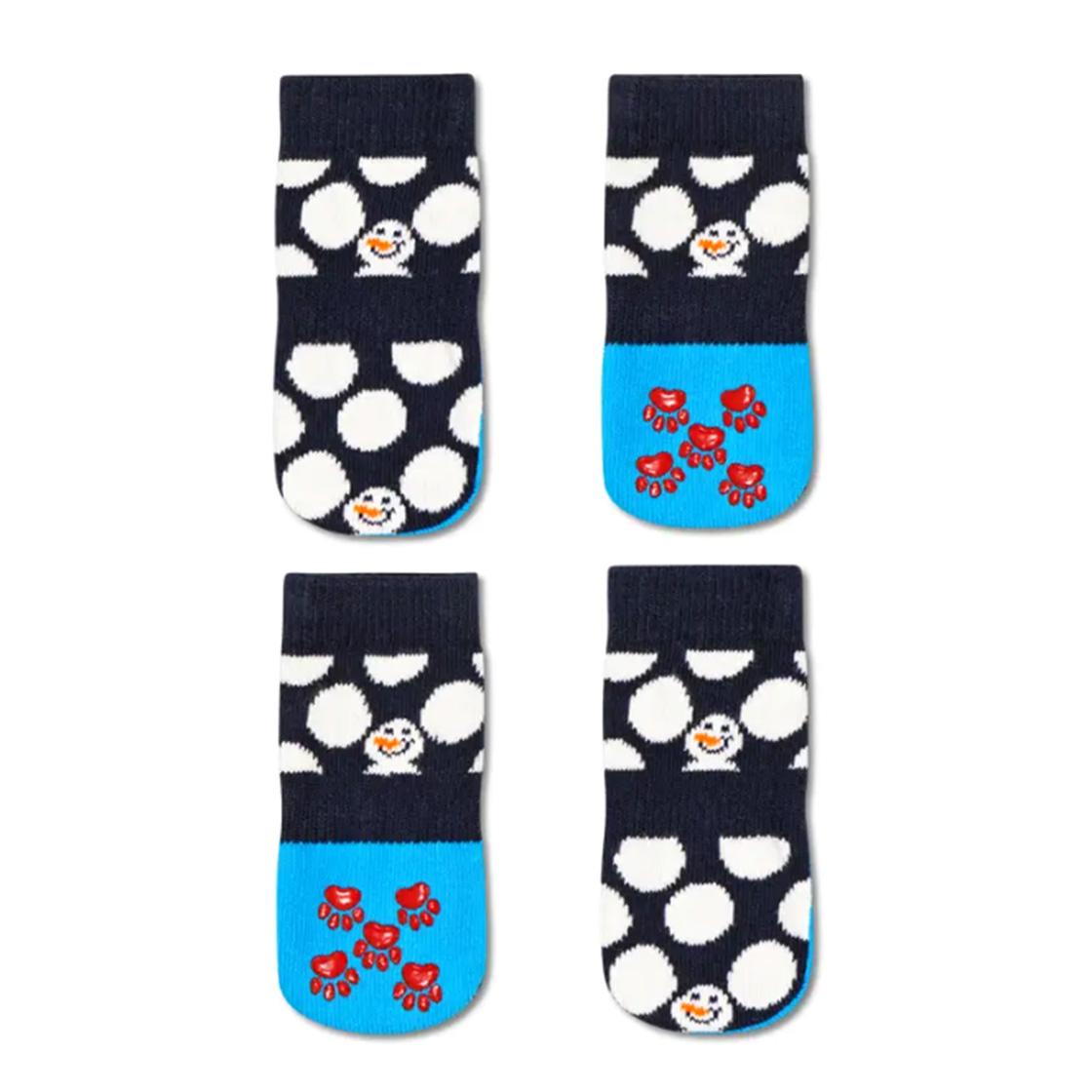 1-Pack Big Dot Snow Man Dog Sock 6500 - Calzini Multicolore - 1 Paio XDBDS01-6500  HAPPY SOCKS 