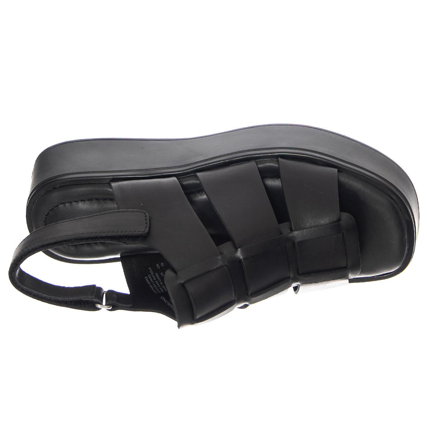 W' Courtney Black / Black Cow Leather - Sandali Donna Neri VBS5334-101-92  VAGABOND 