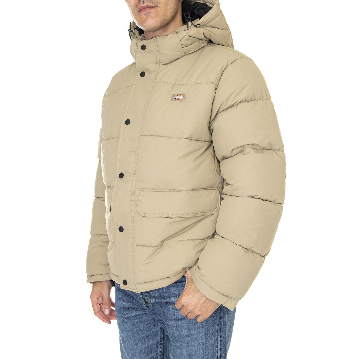 Glacier View Puffer Khaki - Giacca Invernale con Cappuccio Uomo Beige DK0A4Y3WKHK1  DICKIES 
