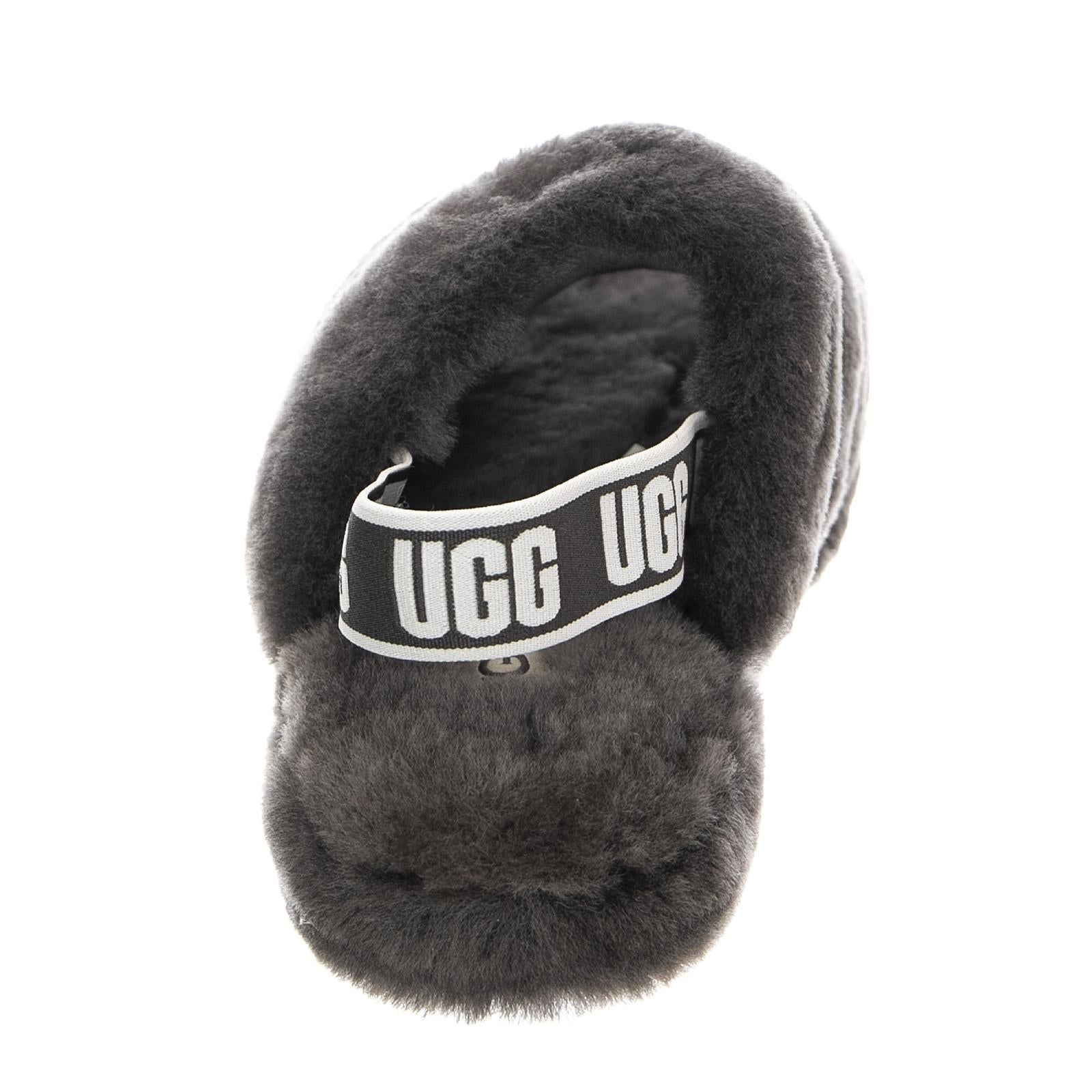 FLUFF YEAH SLIDE CHARCOAL K UGKFLYSLCH1098494K  UGG 