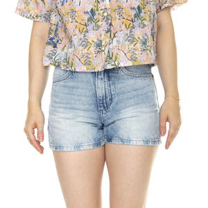 Cowboy Short 3 Inch Stuntman Blue - Pantaloncini Denim Jeans Donna Blu 112351074  WRANGLER 