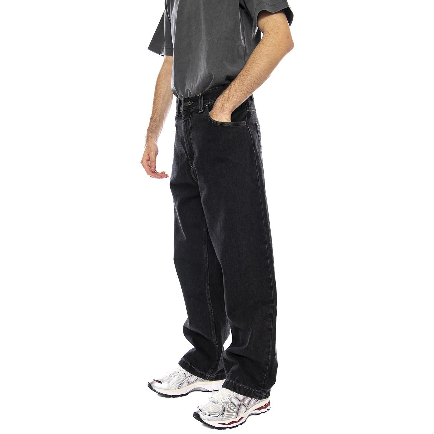 Carhartt WIP Brandon Pant Cotton Smith Jeans Black Stone Washed - Pantaloni Uomo Neri I035893.89.06  CARHARTT WIP 