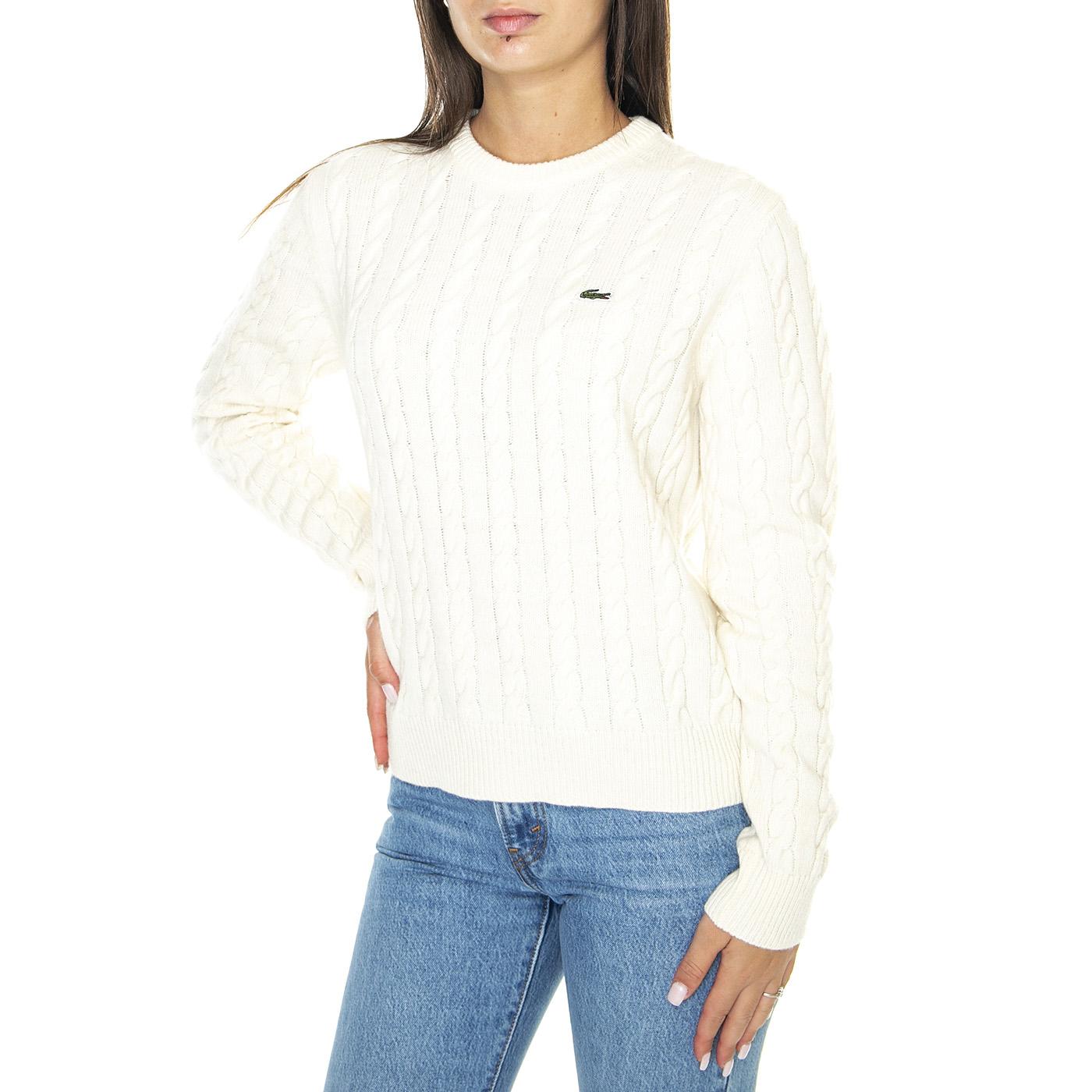Pullover AF0663-NYV - Maglione Donna Bianco AF0633-NYV  LACOSTE 