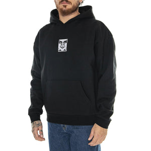 Icon Extra Heavy Hood II Fleece Black - Felpa con Cappuccio Uomo Nera 112470196-BLK  OBEY 