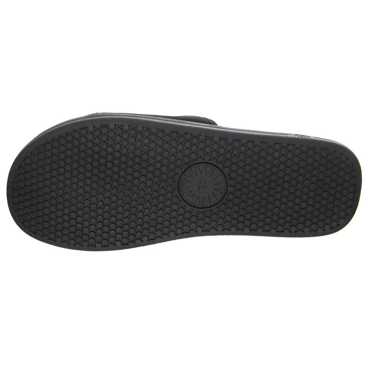 Seaside Slide Black Leather - Sandali Uomo Neri UGMSEASBK1117656M  UGG 