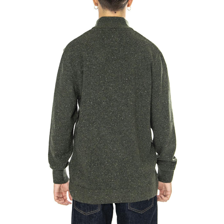 Essential Tisbury Half Zip Dark Seaweed - Maglione Uomo Verde MKN1187-GN79  BARBOUR 