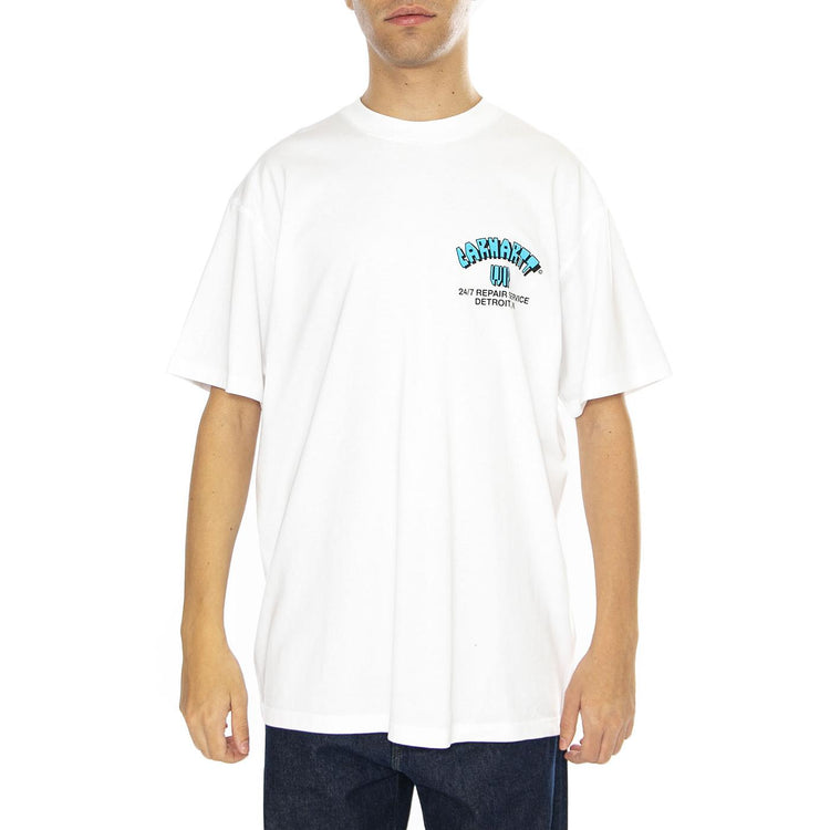 S/S Super Tired T-Shirt White - Maglietta Girocollo Uomo Bianca I033965.02XX  CARHARTT WIP 