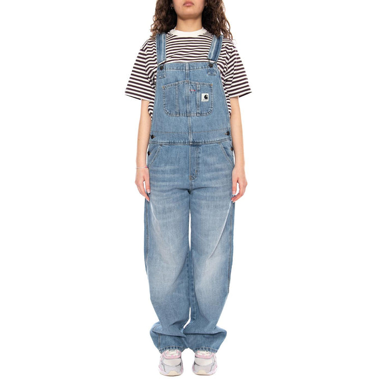 W' Bib Overall Straight Blue - Salopette Donna Blu I036597 01UR CARHARTT WIP 