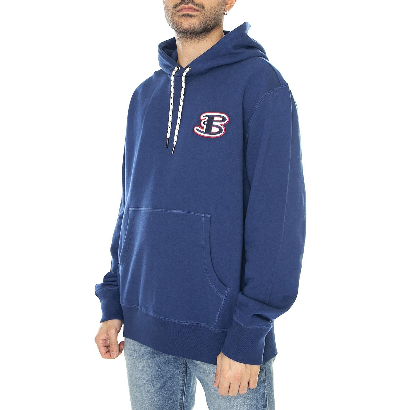 Hoodie With Logo Ink - Felpa con Cappuccio Uomo Blu 61625-974  BEN SHERMAN 