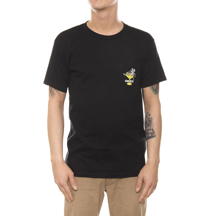RAT POISON PREMIUM POCKET S/S TEE BLACK 165371408-BLK  OBEY 