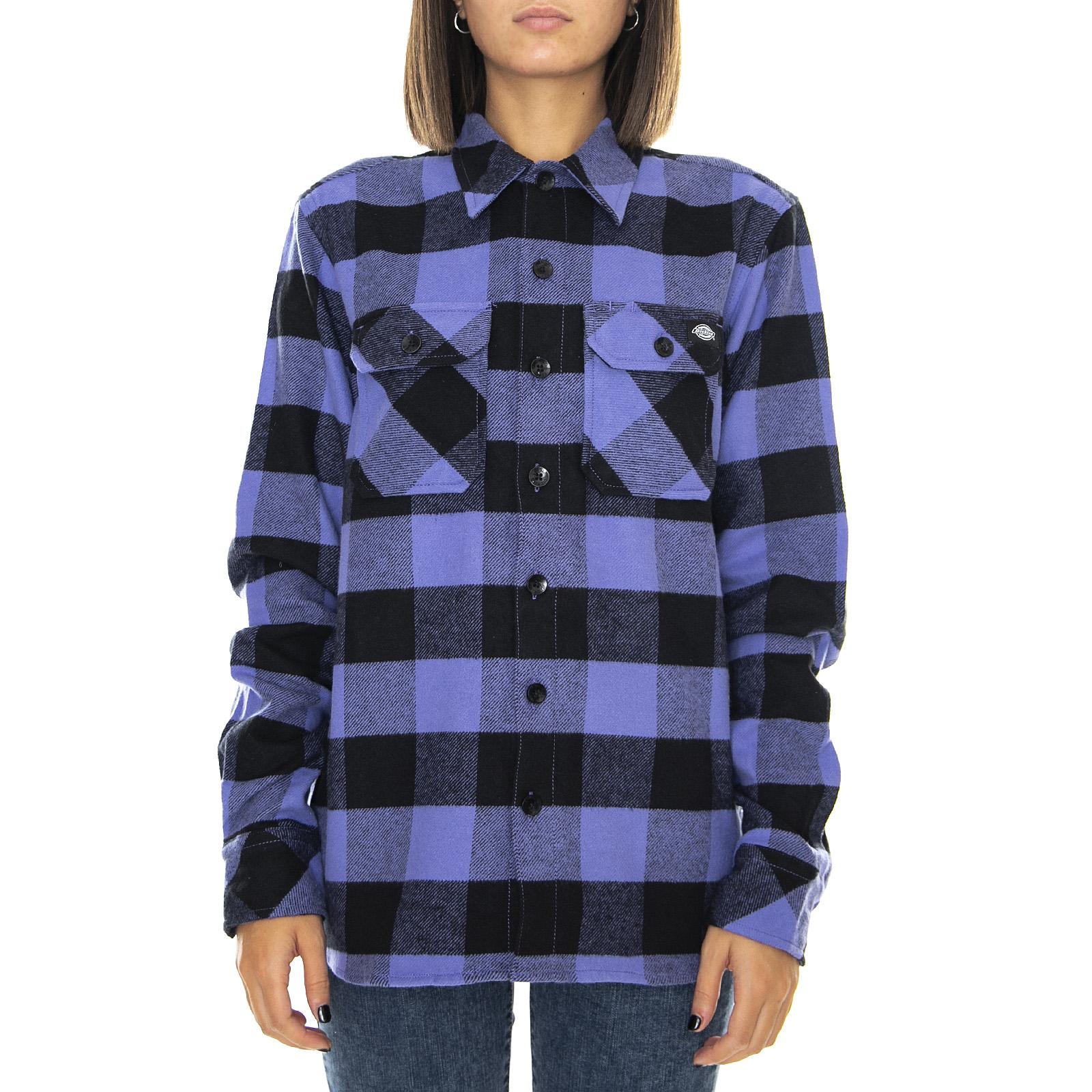Sacramento - Dusted Lilac / Black - Camicia Donna Viola / Nera 05200142W-DLL . DICKIES 