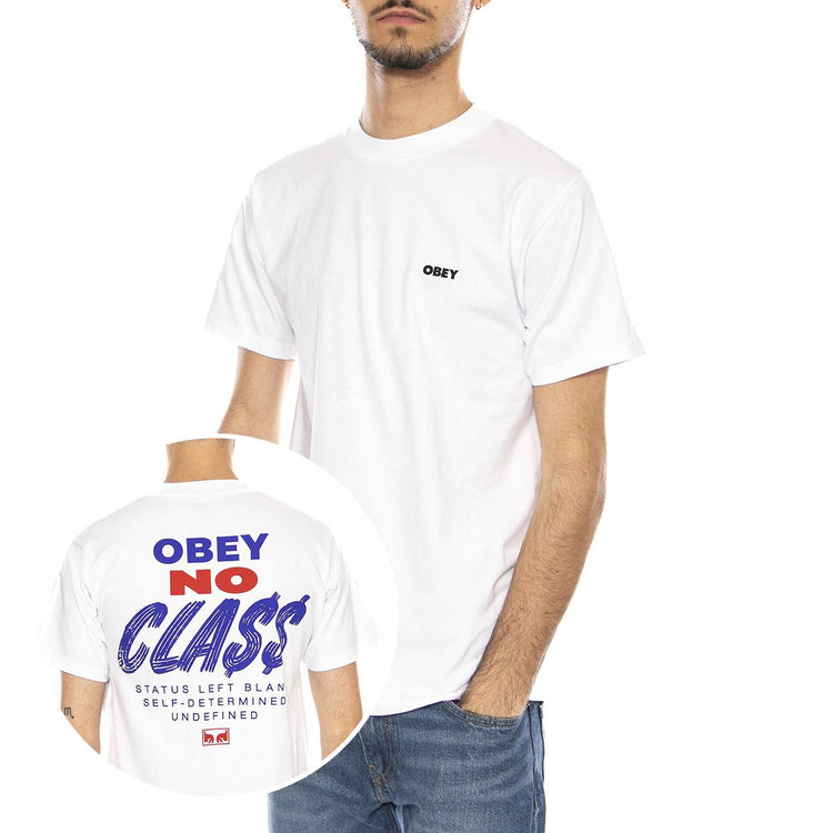 Obey Class Dropout Tee -- Maglietta Girocollo Uomo Bianca 165264092 WHT OBEY 