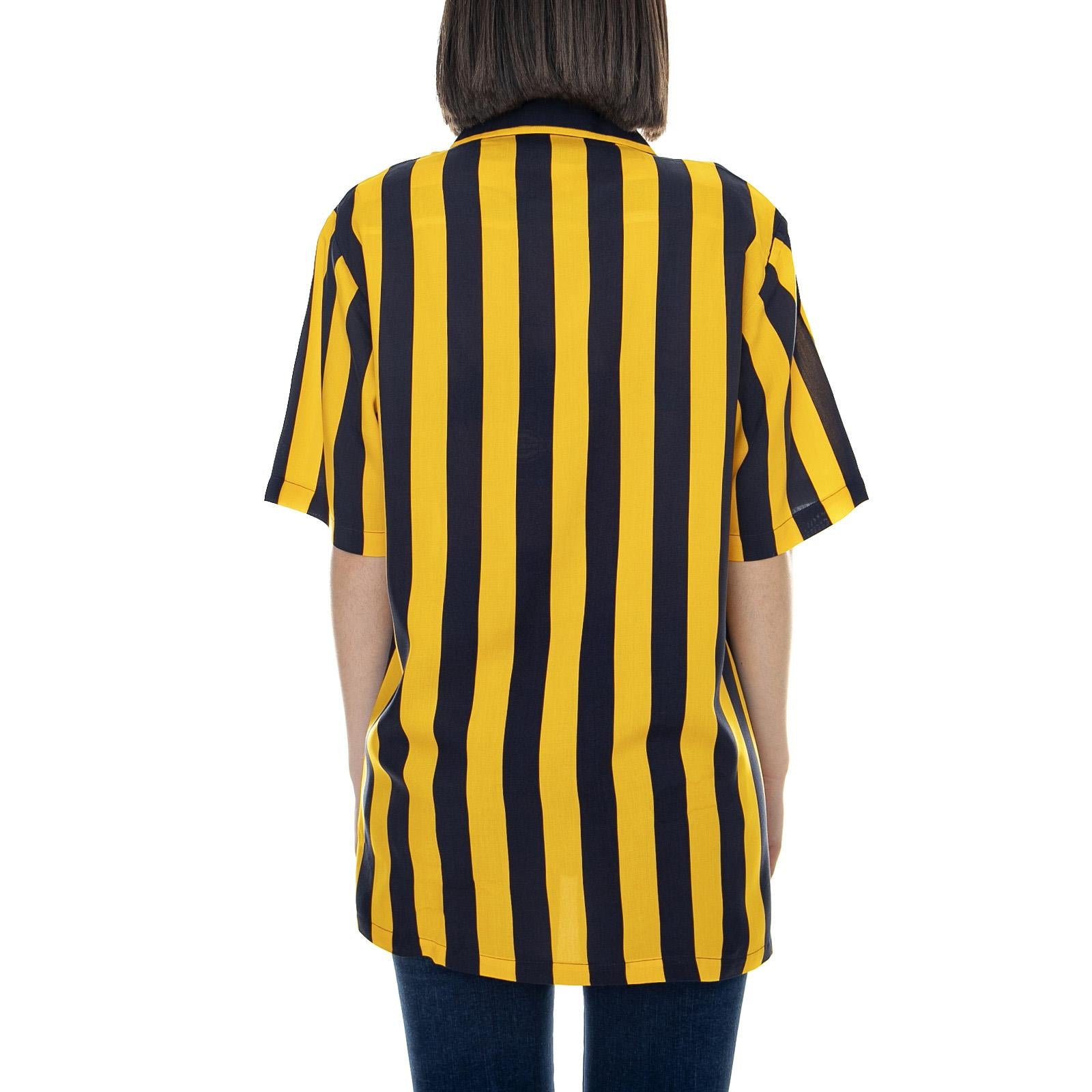 Roslyn - Custard/Black - Camicia Maniche Corte Donna 05200340W-CUS . DICKIES 