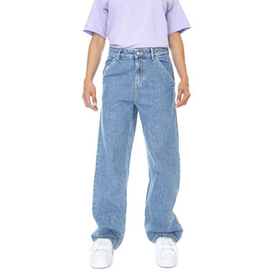 W' Simple Pant Heavy Stone Wash - Pantaloni Denim Jeans Donna Blu I030486-0160  CARHARTT WIP 