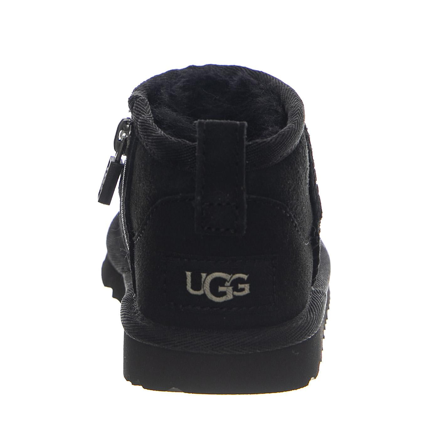 UGG Classic Ultra Mini Black - Scarpe Bambino/Bambina in Pelle Scamosciata Nera 1130750T BLK UGG 