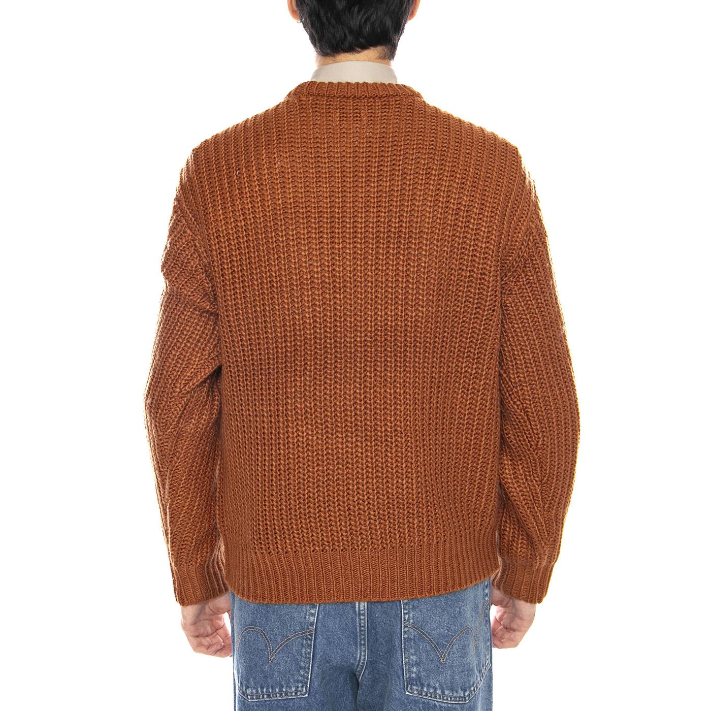 Theo Sweater Chetsnut Brown - Maglione Girocollo Uomo Marrone 151000072 CHE OBEY 