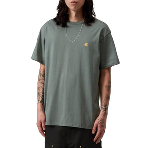 S/S CHASE T-SHIRT VELVET GREEN / GOLD - Maglietta Girocollo Uomo Verde I026391 3H4XX CARHARTT WIP 