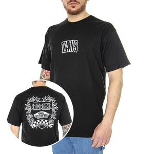 Academy Crest SS Tee Black - Maglietta Girocollo Uomo Nera VN00003RBLK1  VANS 