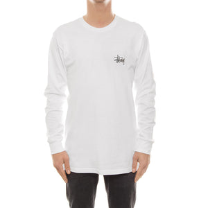 BASIC STUSSY LS TEE WHITE 1994003-WHITE  STUSSY 