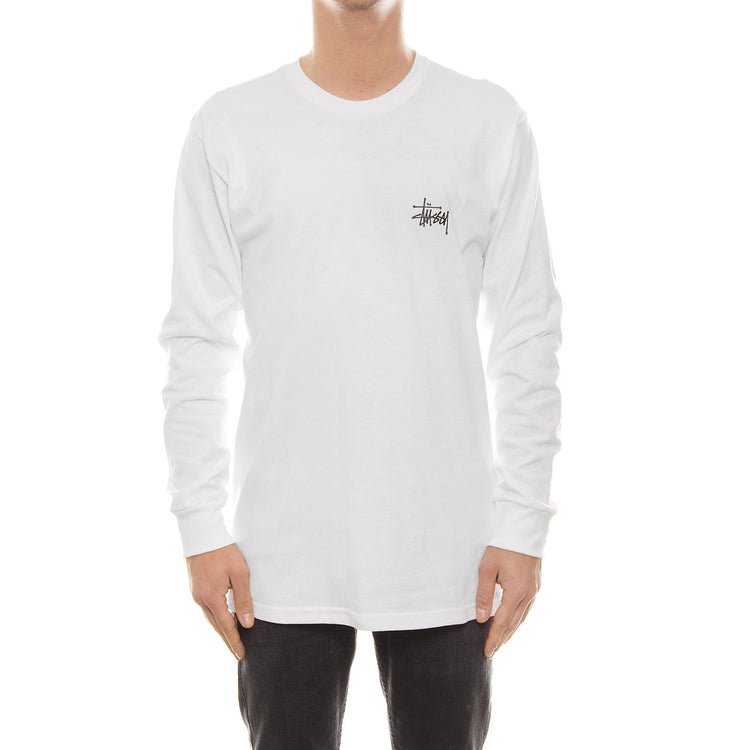 BASIC STUSSY LS TEE WHITE 1994003-WHITE  STUSSY 