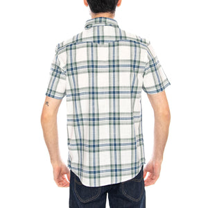 SS Western Shirt Desert Sage Plaid Green - Camicia Maniche Corte Uomo Verde / Multicolore 112376551 GRN LEE 