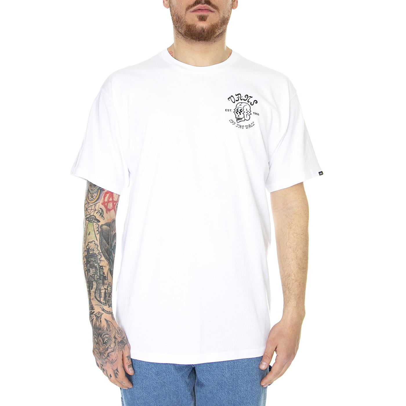Shaken Skull SS Tee White - Maglietta Girocollo Uomo Bianca VN00003GWHT1  VANS 
