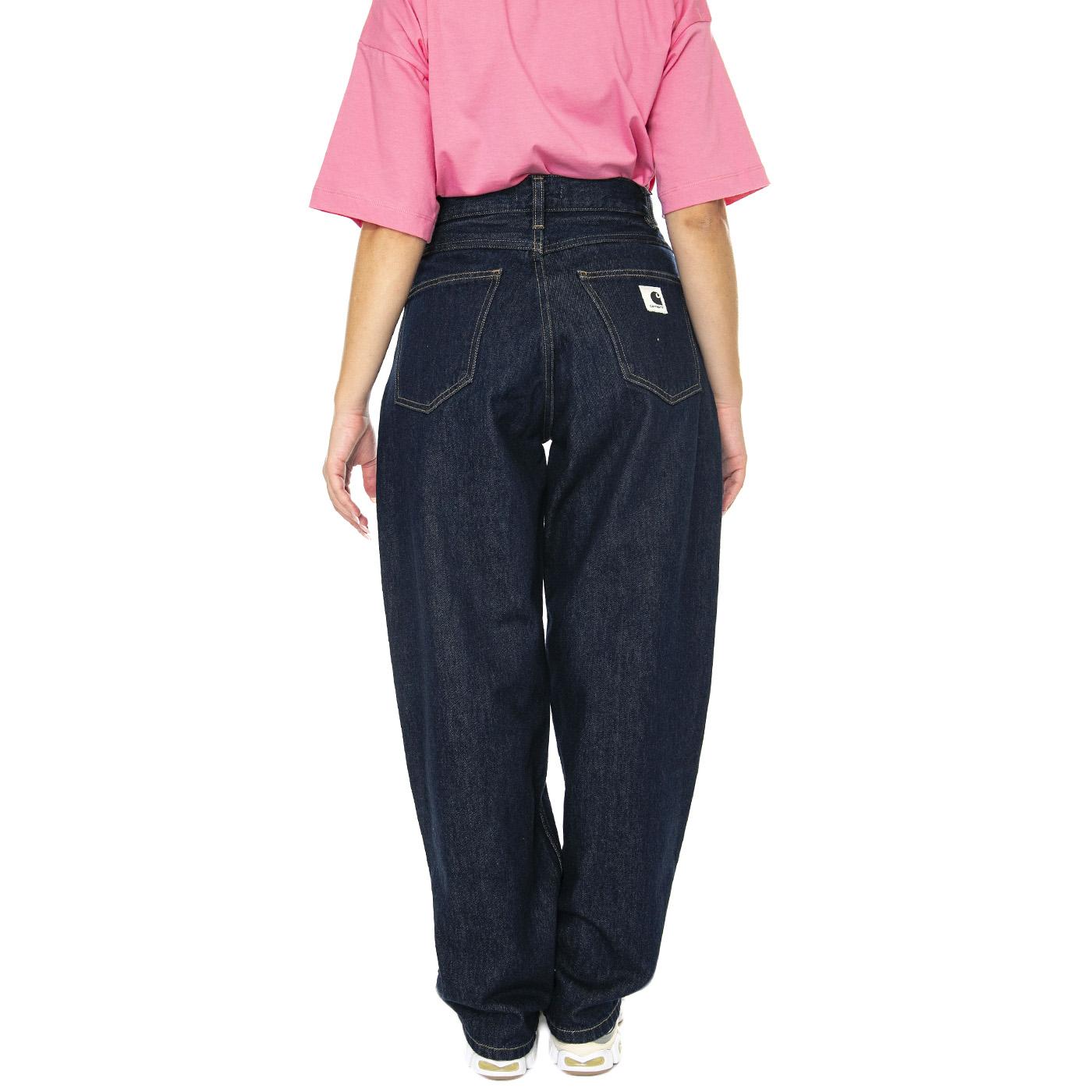 W' Brandon Pant Blue rinsed - Pantaloni Denim Jeans Donna Blu I031918.0102  CARHARTT WIP 