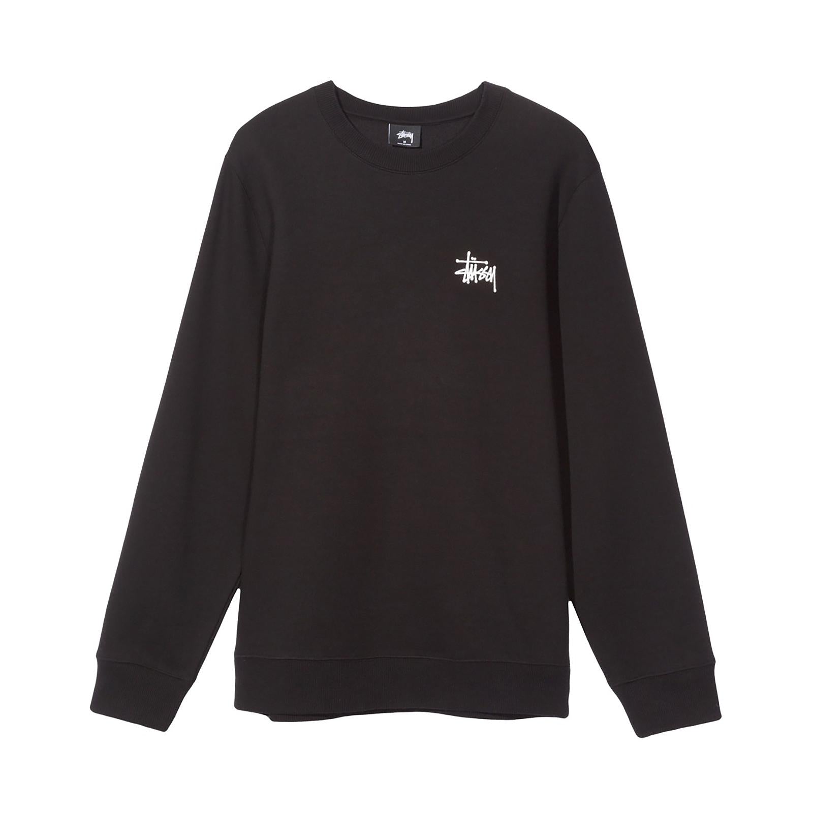 BASIC STUSSY CREW BLACK 1914181-BLACK  STUSSY 