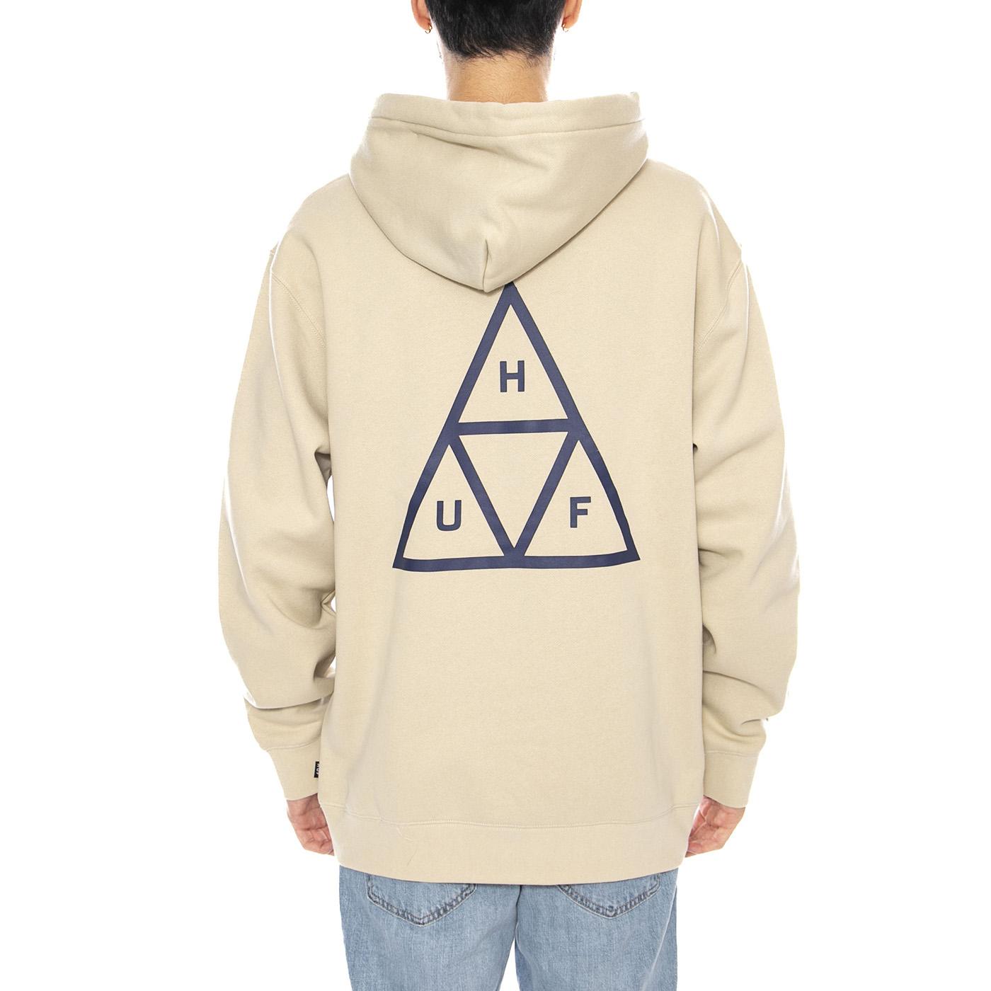 HUF Set TT P/O Hoodie -- Felpa Uomo Cappuccio Stone Beige PF00572 STN HUF 