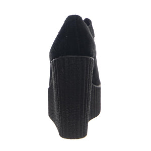 Wedge Wulfurn Black Suede - Scarpe Stringate Profilo Alto Donna Nere 11867  UNDERGROUND 