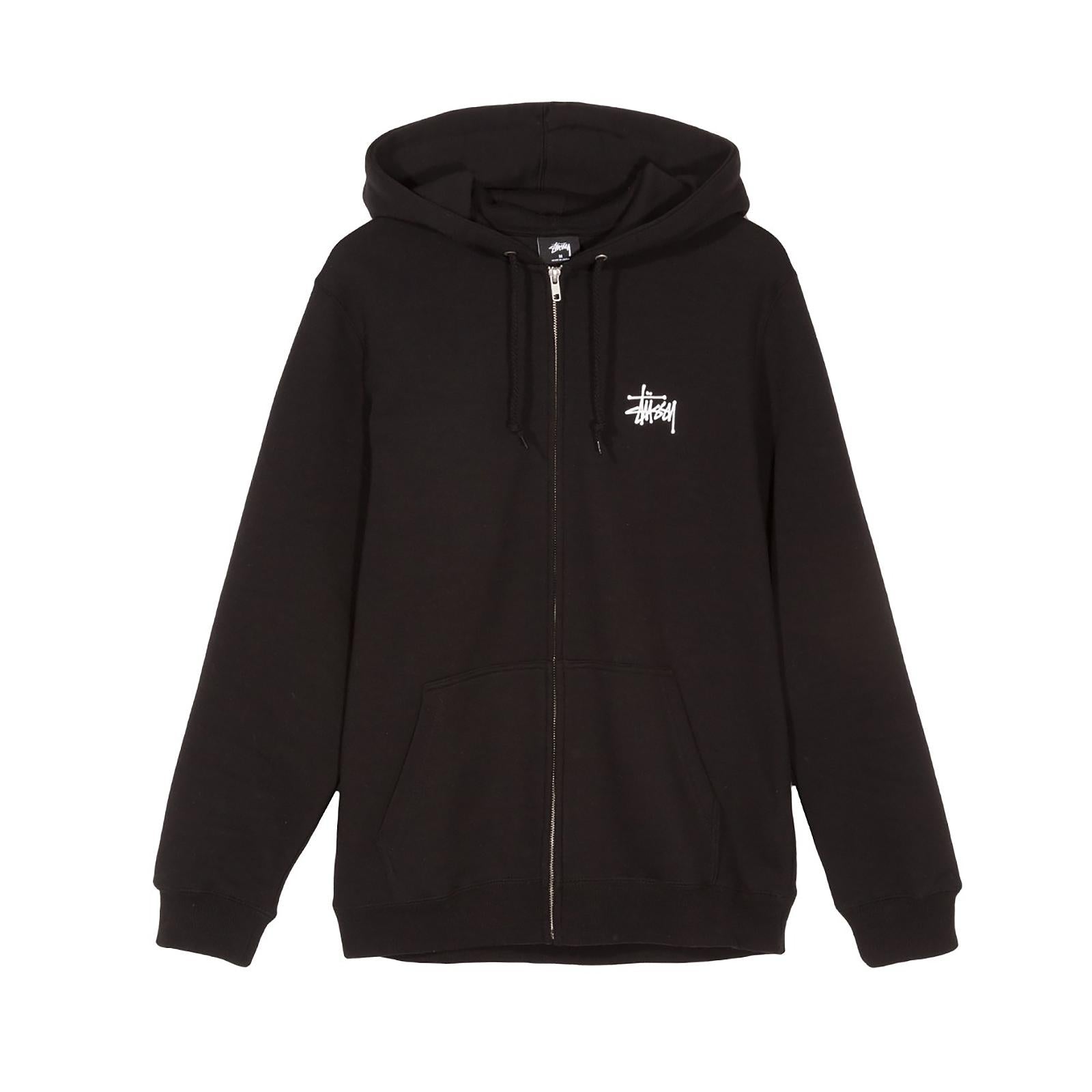 BASIC STUSSY ZIP HOOD BLACK 1974181-BLACK  STUSSY 