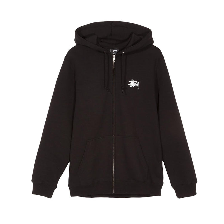 BASIC STUSSY ZIP HOOD BLACK 1974181-BLACK  STUSSY 