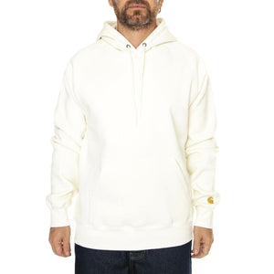 Hooded Chase Sweat Wax / Gold - Felpa con Cappuccio Uomo Bianca I033661.0SHXX  CARHARTT WIP 