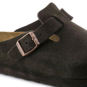 Mens Boston Soft Footbed Mocha Brown Sandals - Narrow Fit 660463 . BIRKENSTOCK 