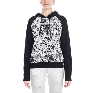 WM MARVEL WOMEN HOOD BLACK VA3QXVBLK  VANS 