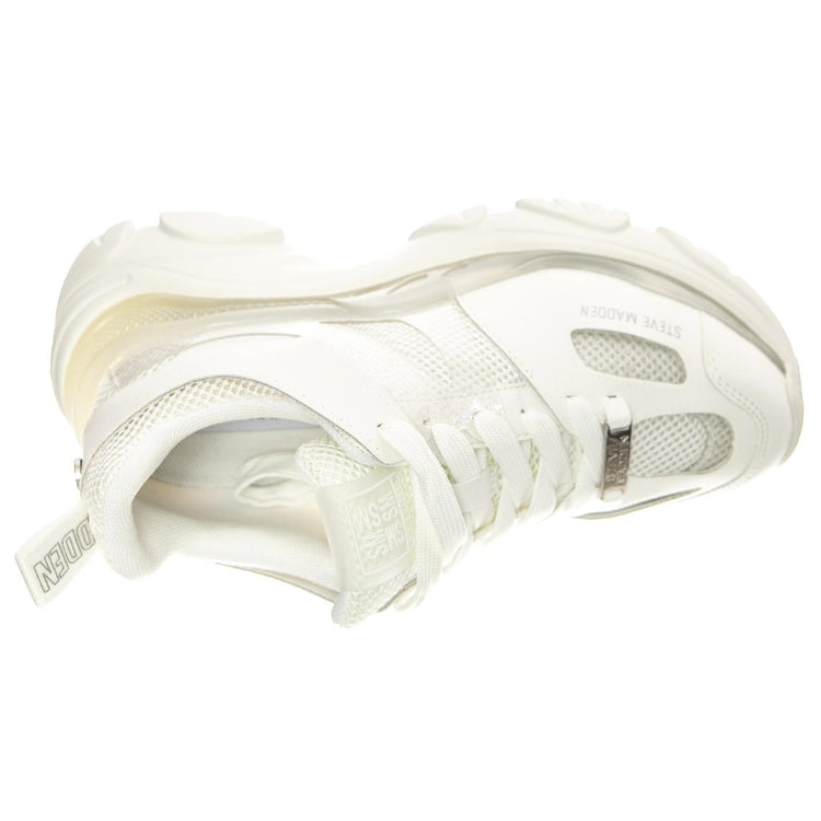 Vitalize White / Sil - Scarpe Stringate Profilo Basso Donna Bianche SMPVITALIZE-WHI  STEVE MADDEN 