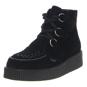 Wulfurn High Black Suede - Scarpe Stringate Profilo Basso Donna Nere 24458_4  UNDERGROUND 