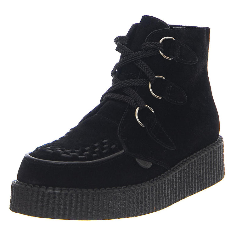 Wulfurn High Black Suede - Scarpe Stringate Profilo Basso Donna Nere 24458_4  UNDERGROUND 