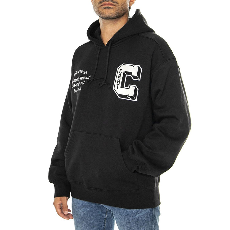 Hooded Brown Ducks Sweat Black - Felpa con Cappuccio Uomo Nera I033930.89XX  CARHARTT WIP 