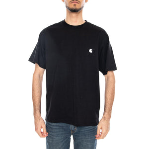 S/S Madison T-Shirt Black / White - Maglietta Girocollo Uomo Nera I033000 0D2XX CARHARTT WIP 