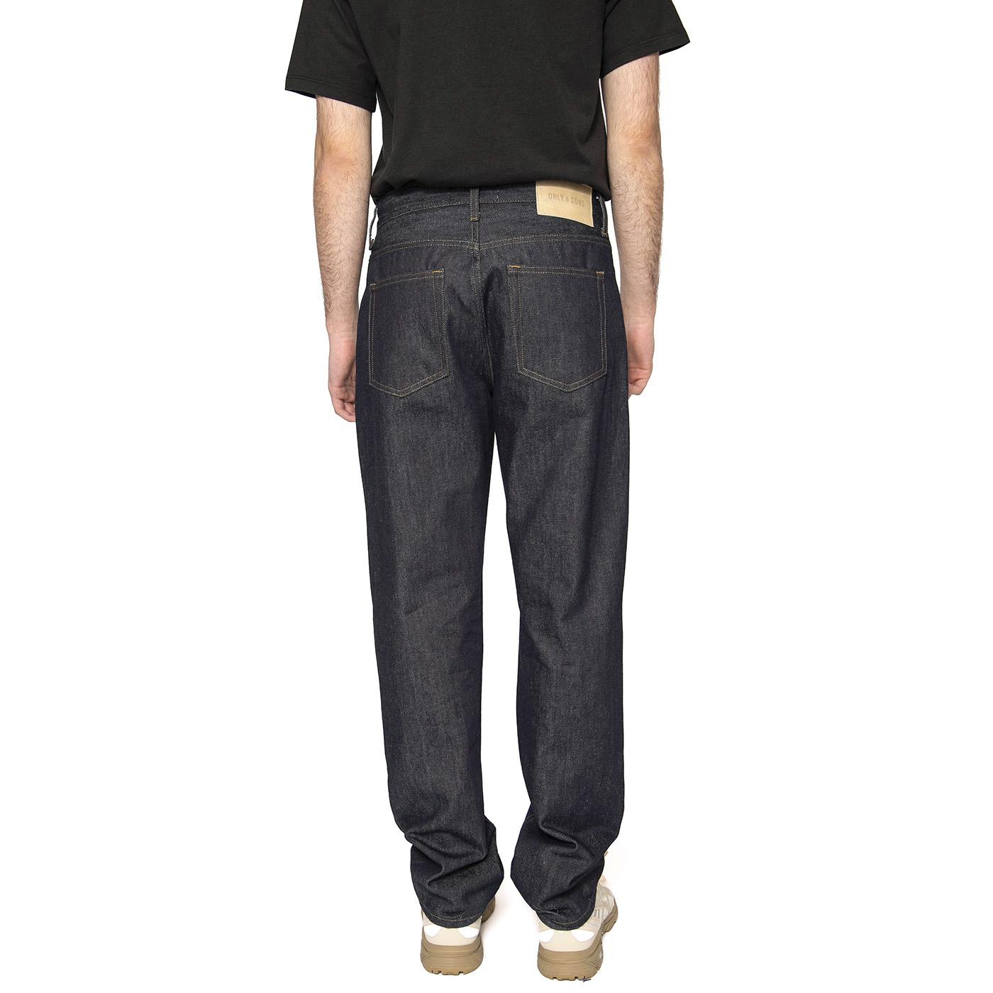 Onsedge Straight Rinse 1392 Dark Blue - Pantaloni Denim Jeans Uomo Blu 22031392  ONLY & SONS 