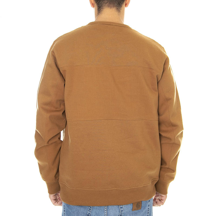 Fairview Crew-Neck Sweatshirt - Duck Brown - Felpa Girocollo Uomo Marrone 02 200238-BD . DICKIES 