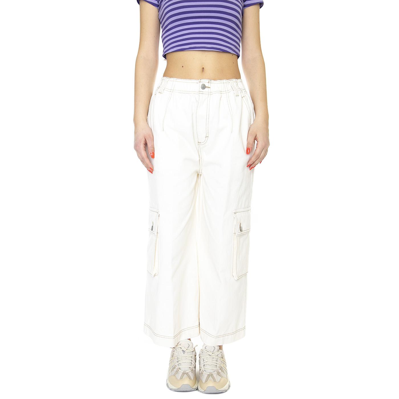 Hazel II Cropped Wide Pant Unbleached - Pantaloni Donna Beige 242000115-UBL  OBEY 