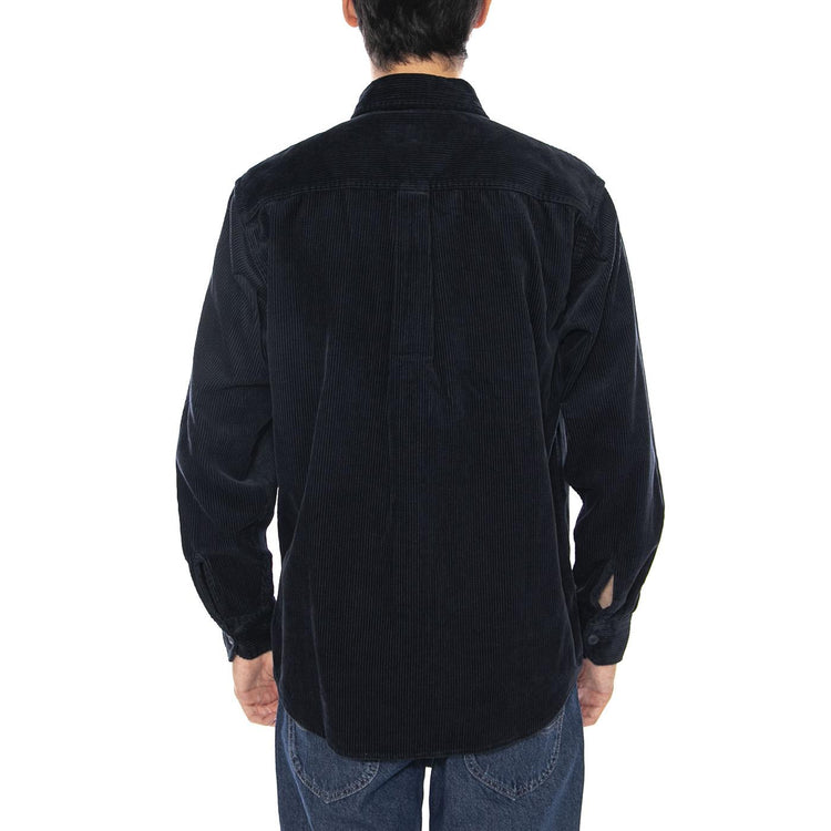 L/S Flint Shirt Deep Night - Camicia Uomo Blu I035837.J0XX  CARHARTT WIP 