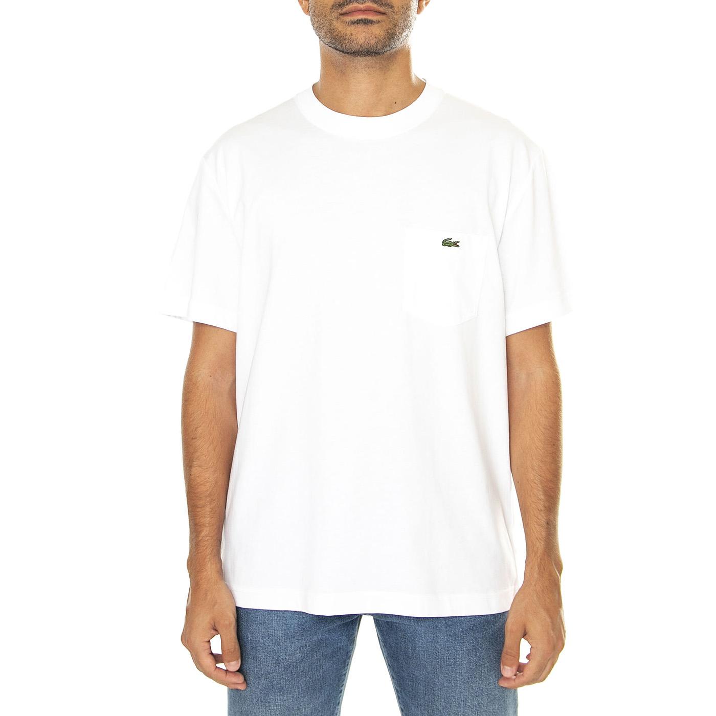 T-Shirt TH2827-001 - Maglietta Girocollo Uomo Bianca TH2827-001  LACOSTE 